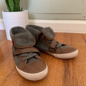 High Top Brown Grey Streetwear Sneaker